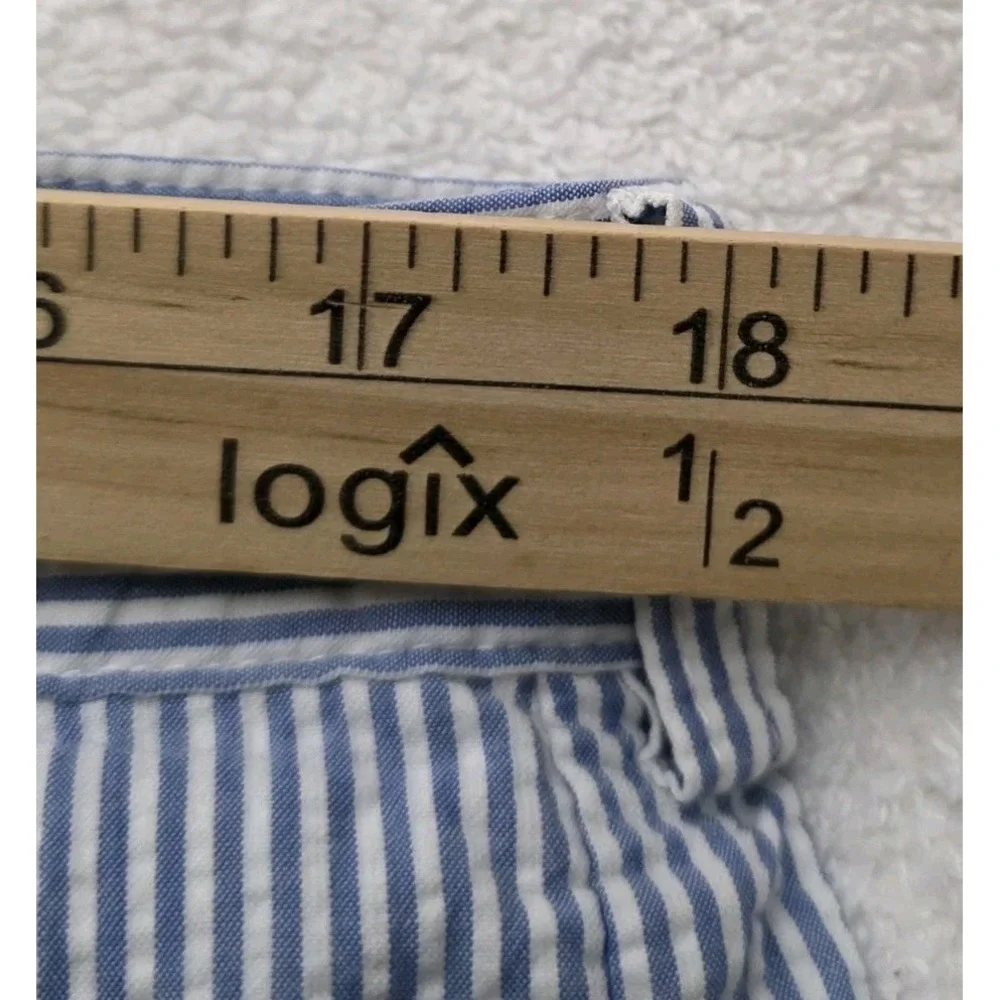 Polo‎ Ralph Lauren Tyler Vtg Shorts Men's Sz 36 Blue/White Seersucker Striped